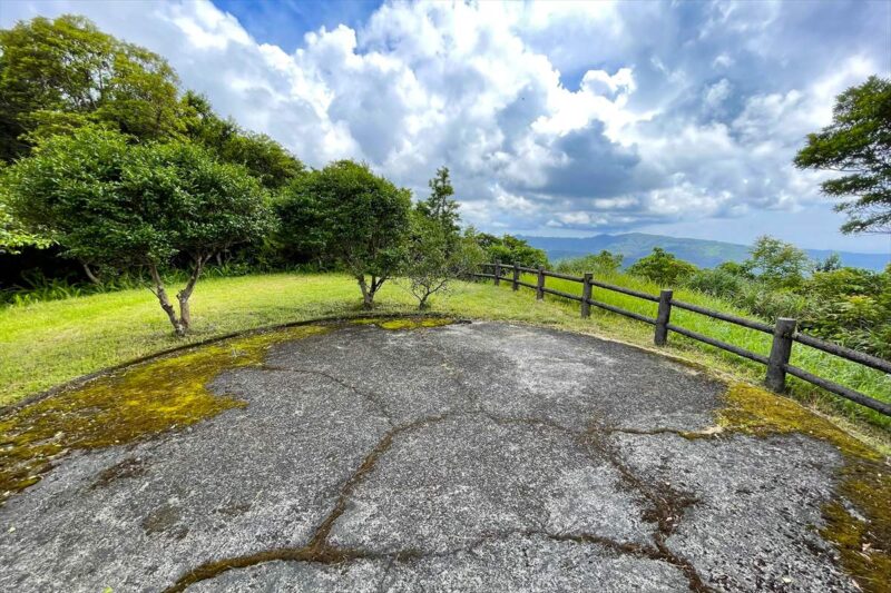 森に囲まれた展望エリアは少し景色が見づらい